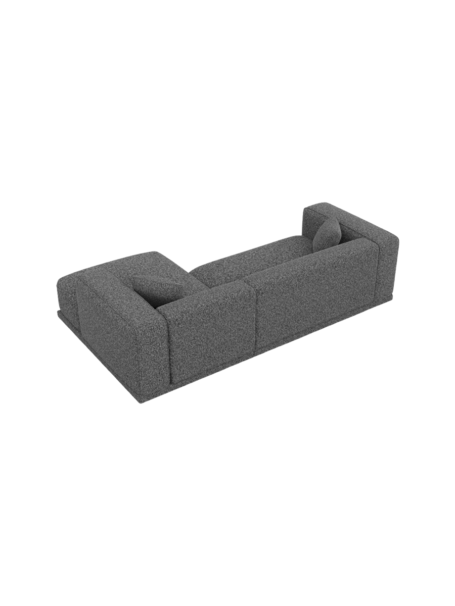 
4-Sitzer Design Ecksofa „Bellara“ mit Strukturstoff-Bezug - Strukturstoff Anthrazit / Eckteil rechts