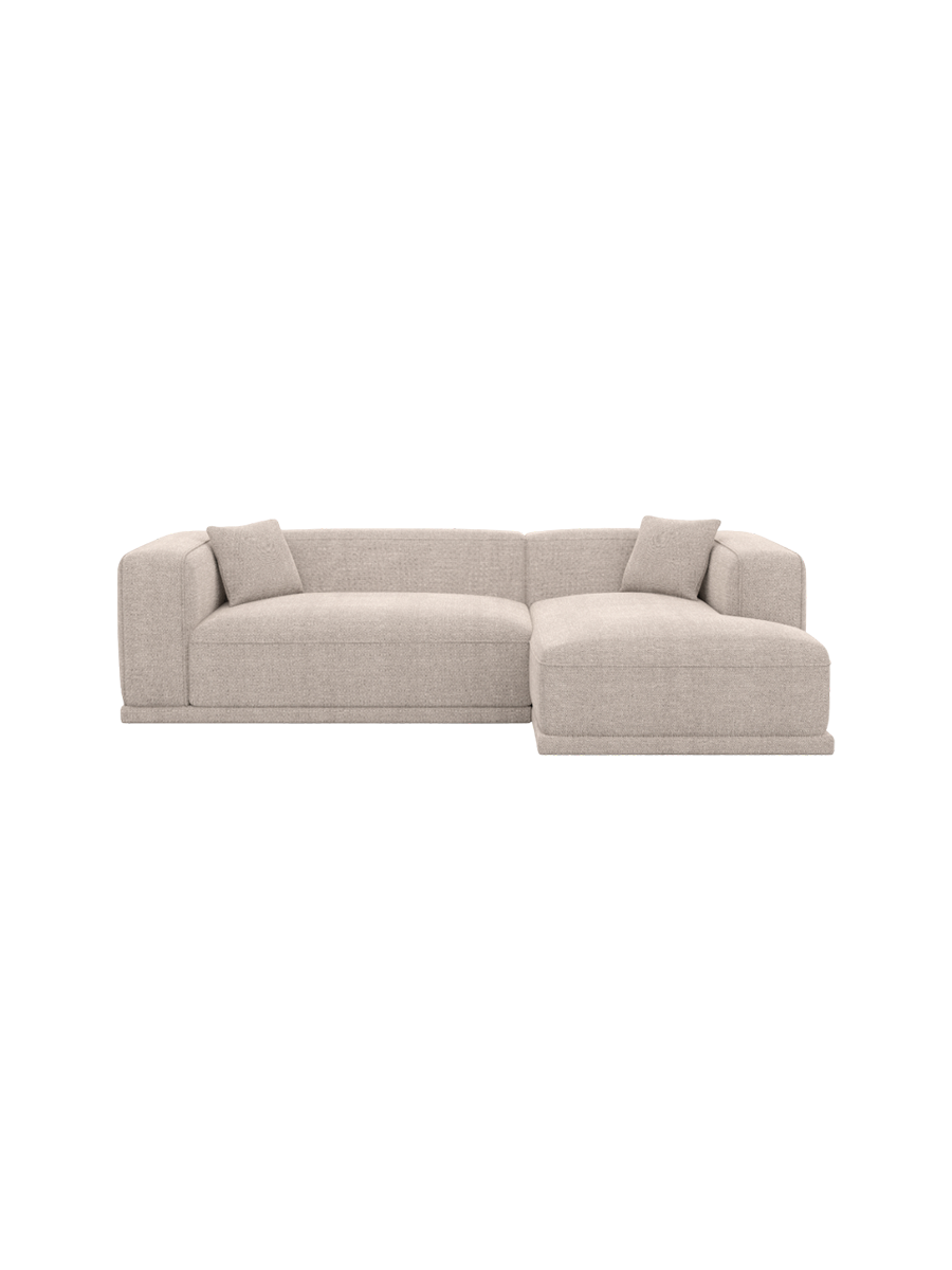 
4-Sitzer Design Ecksofa „Bellara“ mit Strukturstoff-Bezug - Strukturstoff Anthrazit / Eckteil rechts