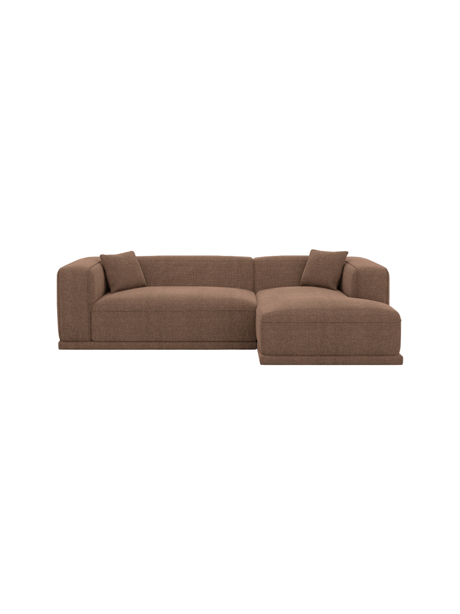 
4-Sitzer Design Ecksofa „Bellara“ mit Strukturstoff-Bezug - Strukturstoff Anthrazit / Eckteil rechts