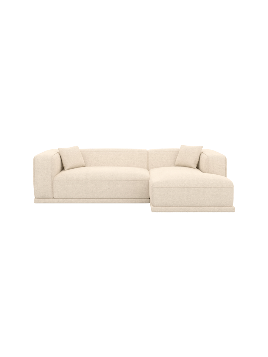 
4-Sitzer Design Ecksofa „Bellara“ mit Strukturstoff-Bezug - Strukturstoff Anthrazit / Eckteil rechts