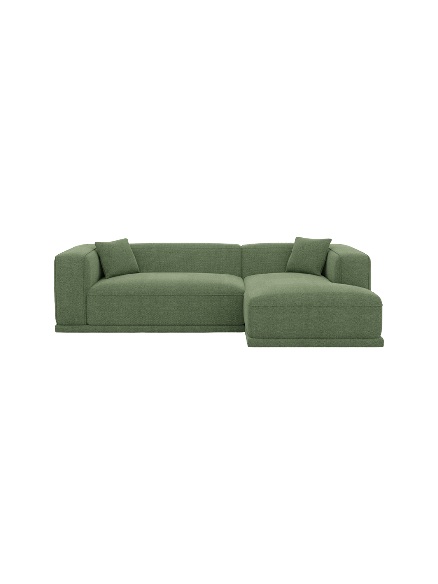 
4-Sitzer Design Ecksofa „Bellara“ mit Strukturstoff-Bezug - Strukturstoff Anthrazit / Eckteil rechts
