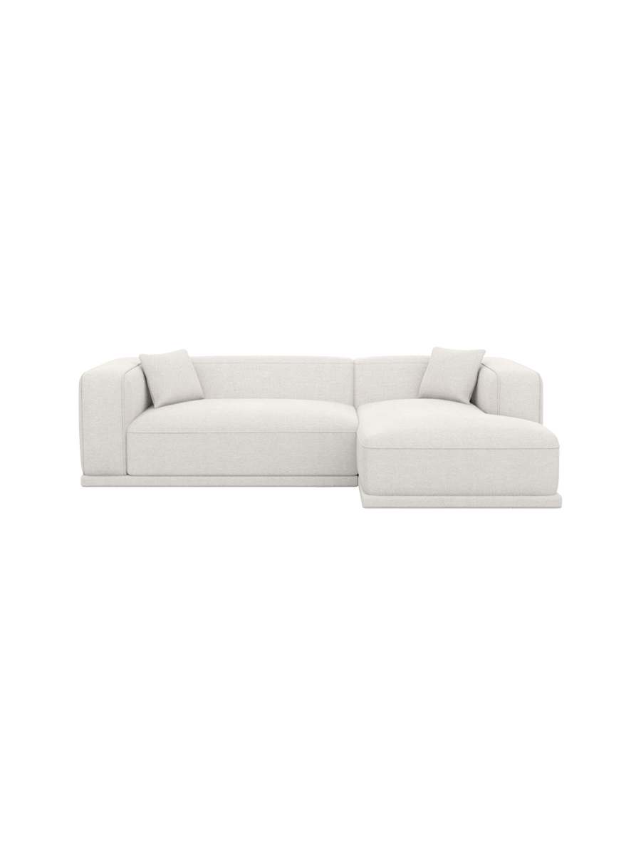 
4-Sitzer Design Ecksofa „Bellara“ mit Strukturstoff-Bezug - Strukturstoff Anthrazit / Eckteil rechts
