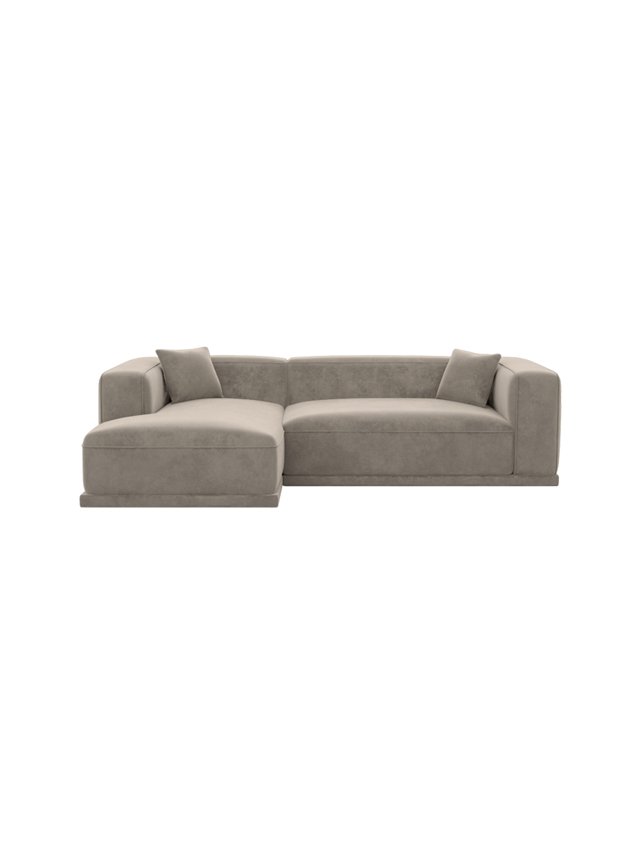 
4-Sitzer Design Ecksofa „Bellara“ mit Samtbezug - Samtbezug Königsblau / Eckteil rechts