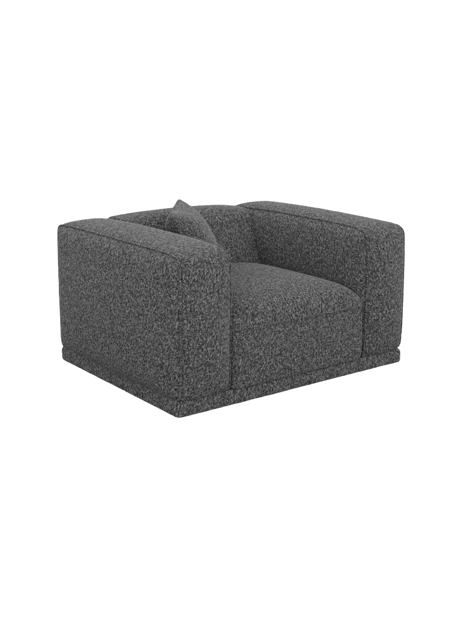 
Design Loungesessel „Bellara“ mit Bouclé-Bezug - Bouclé Graphit