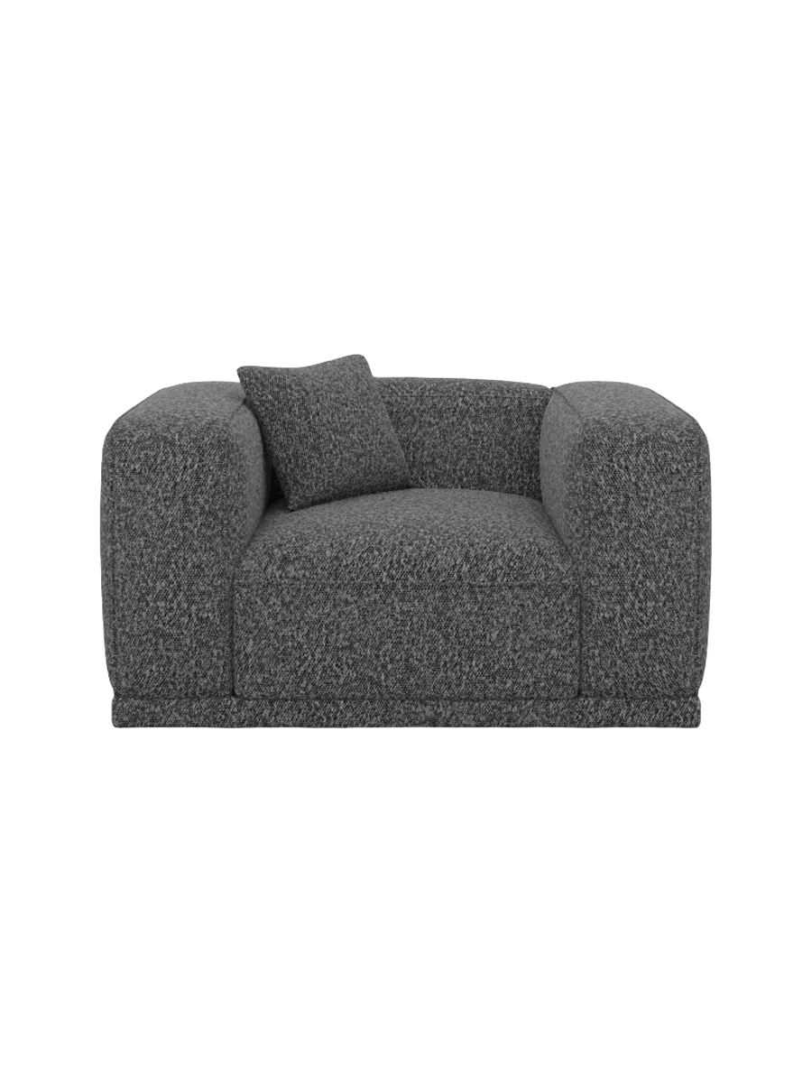 
Design Loungesessel „Bellara“ mit Bouclé-Bezug - Bouclé Graphit