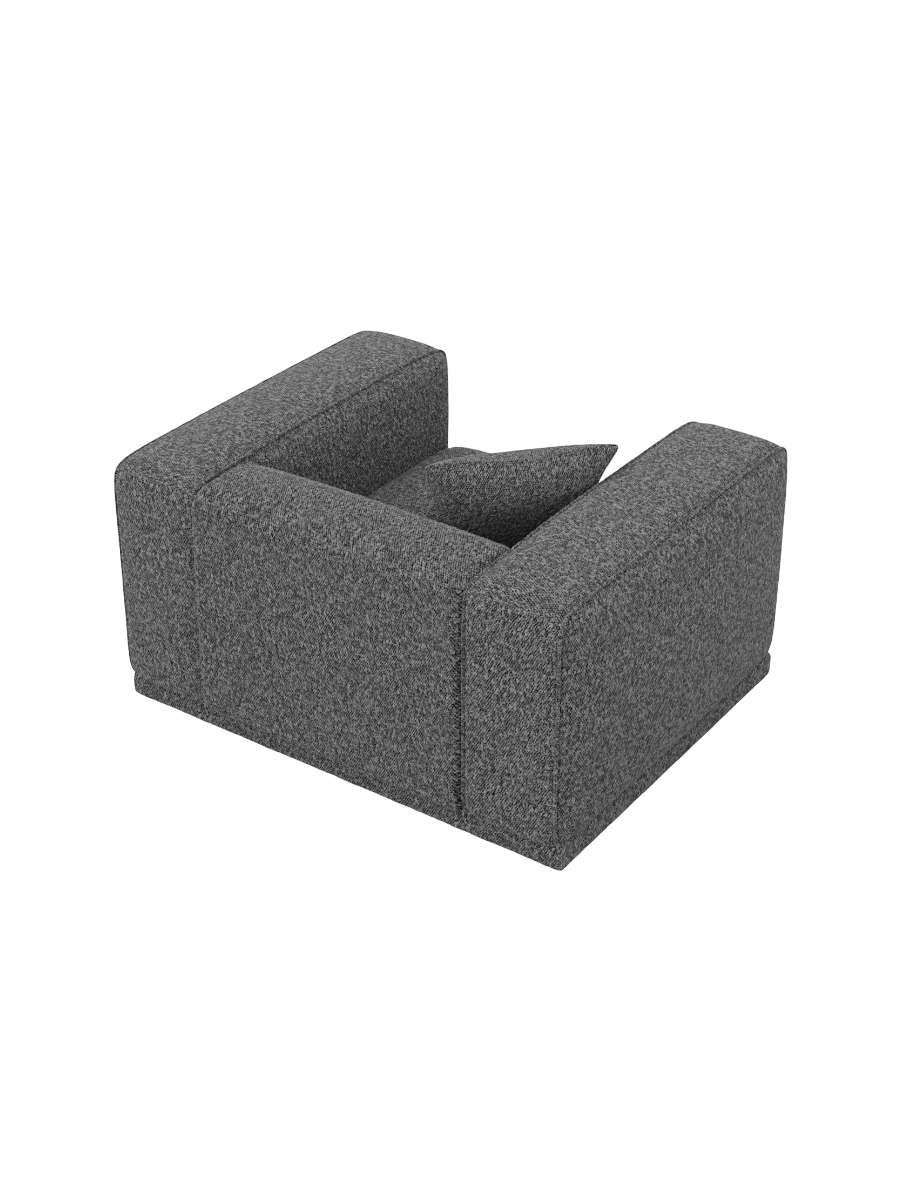 
Design Loungesessel „Bellara“ mit Bouclé-Bezug - Bouclé Graphit