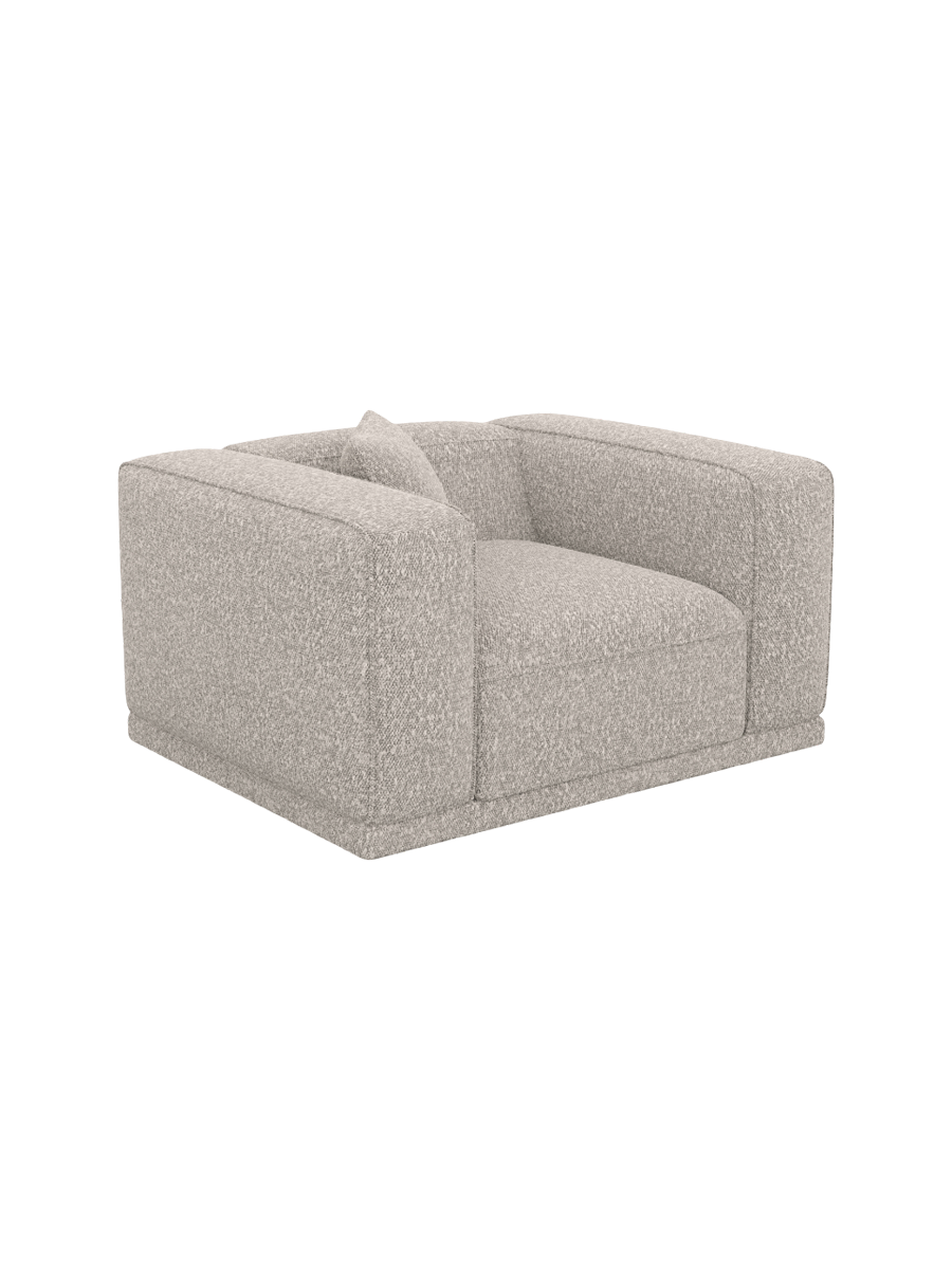 
Design Loungesessel „Bellara“ mit Bouclé-Bezug - Bouclé Graphit
