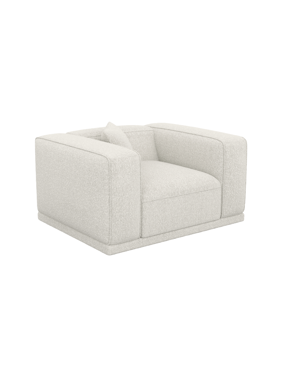 
Design Loungesessel „Bellara“ mit Bouclé-Bezug - Bouclé Graphit