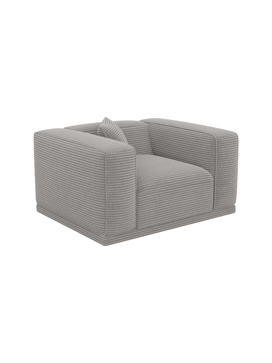 
Design Loungesessel „Bellara“, Cordsamt - Cordsamt Dunkelblau