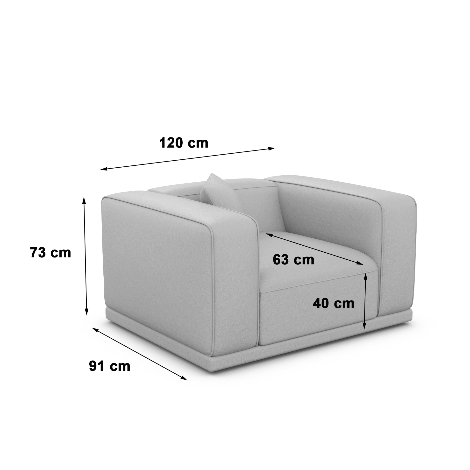 
Echtleder Design Loungesessel „Bellara“ - Echtleder Beige