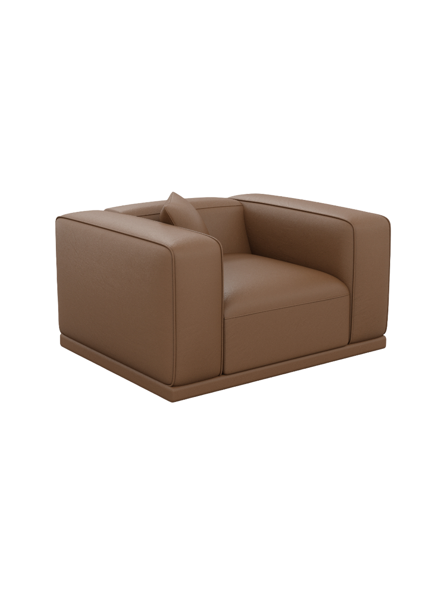 
Echtleder Design Loungesessel „Bellara“ - Echtleder Beige