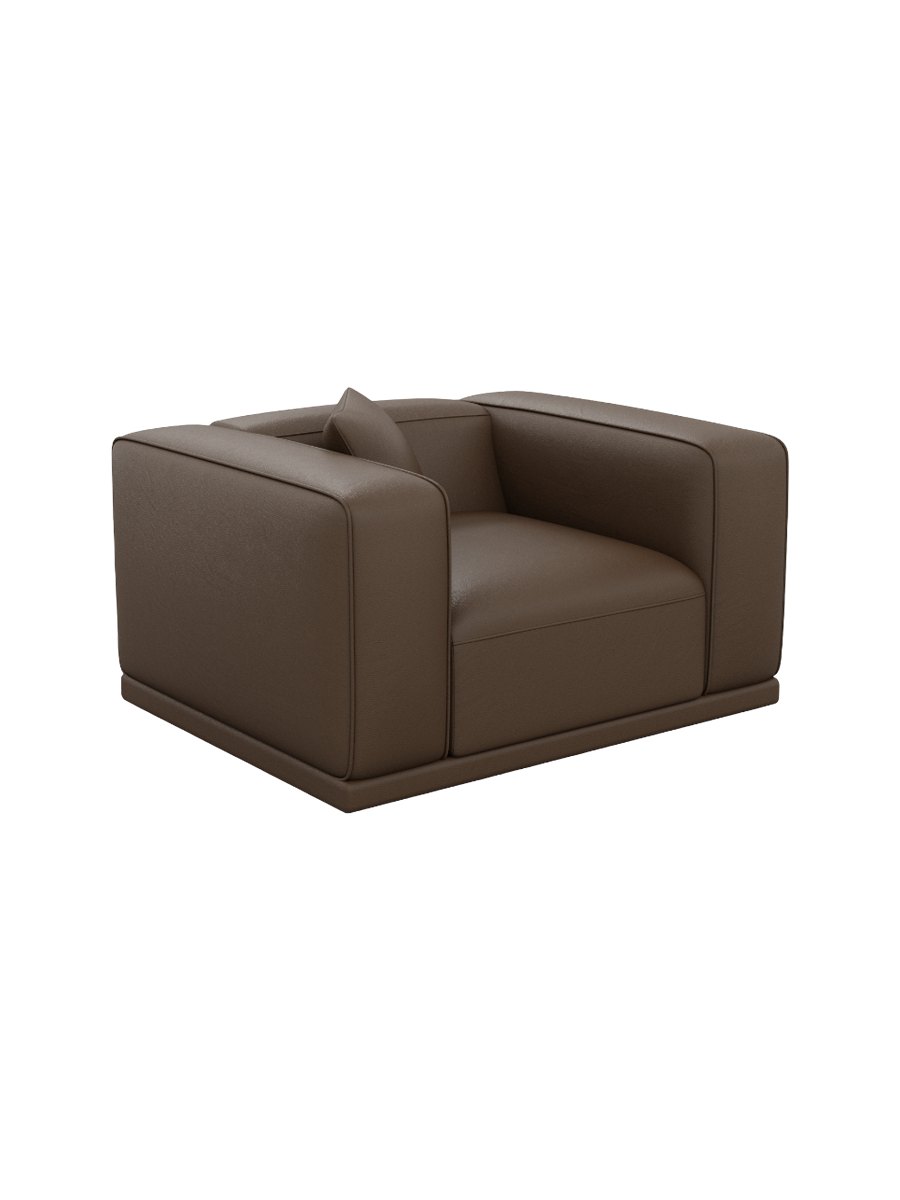 
Echtleder Design Loungesessel „Bellara“ - Echtleder Beige