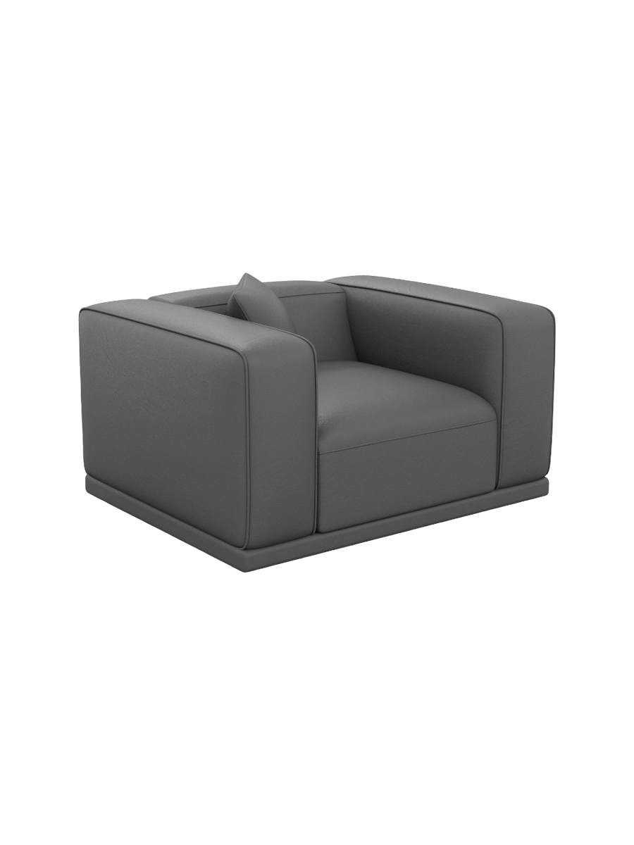 
Echtleder Design Loungesessel „Bellara“ - Echtleder Beige