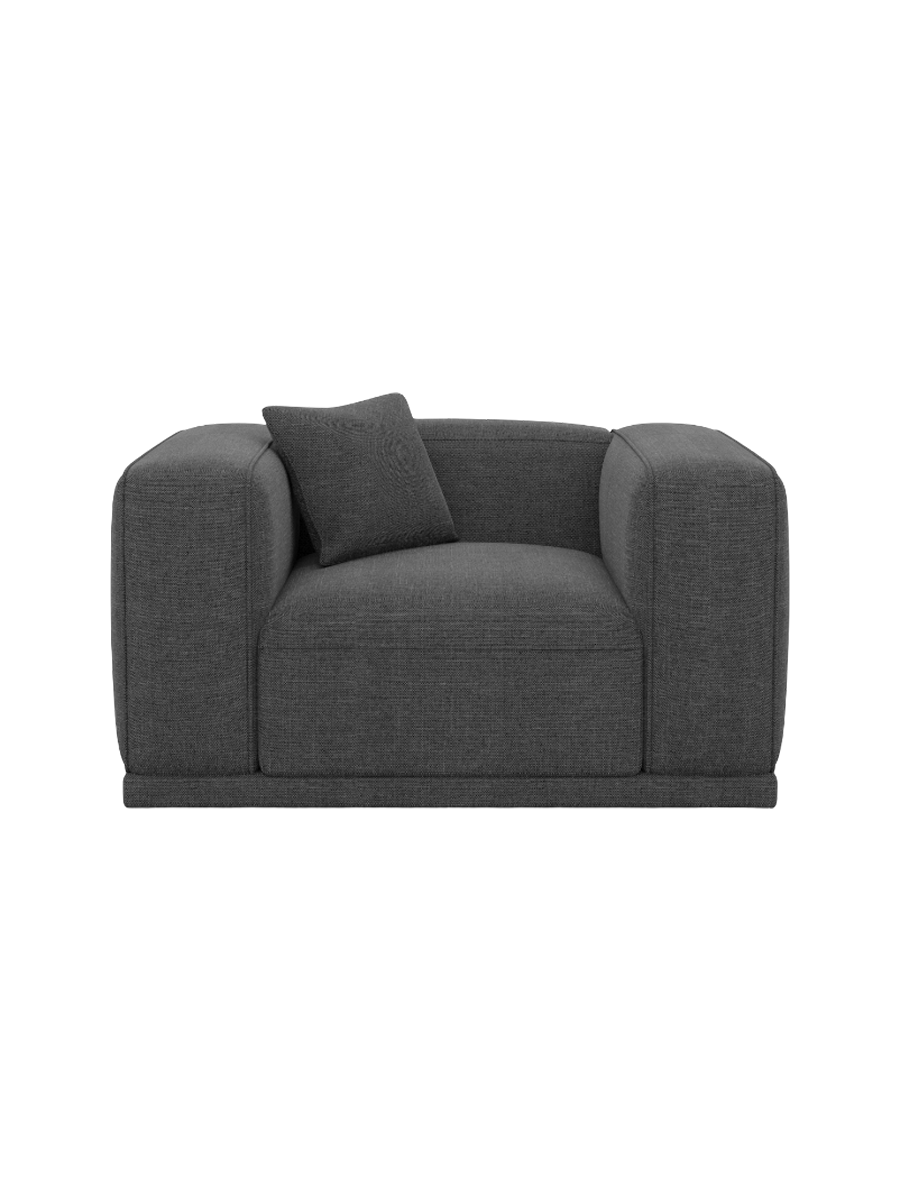 
Design Loungesessel „Bellara“ mit Strukturstoff-Bezug - Strukturstoff Anthrazit