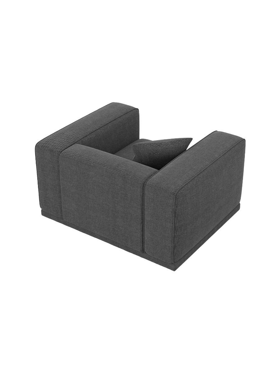 
Design Loungesessel „Bellara“ mit Strukturstoff-Bezug - Strukturstoff Anthrazit
