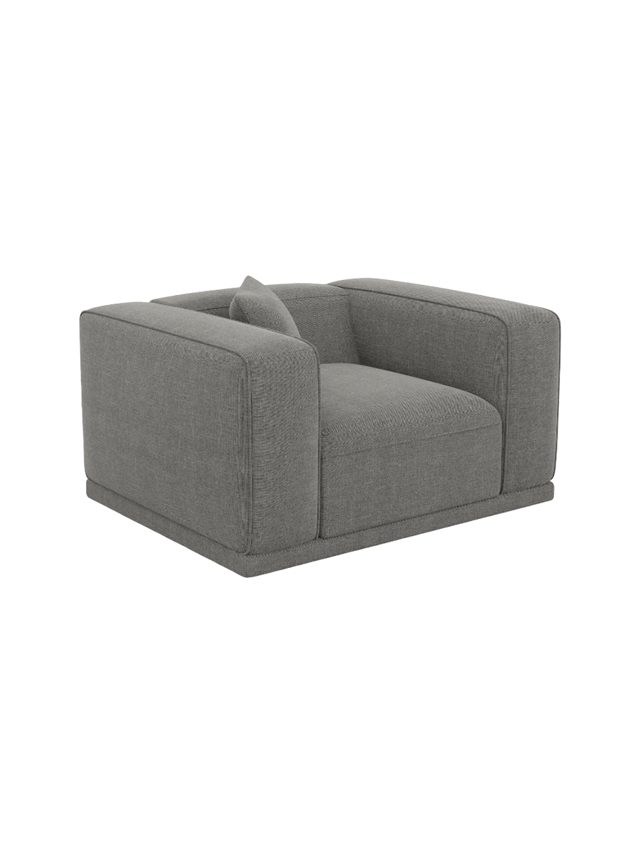 
Design Loungesessel „Bellara“ mit Strukturstoff-Bezug - Strukturstoff Anthrazit