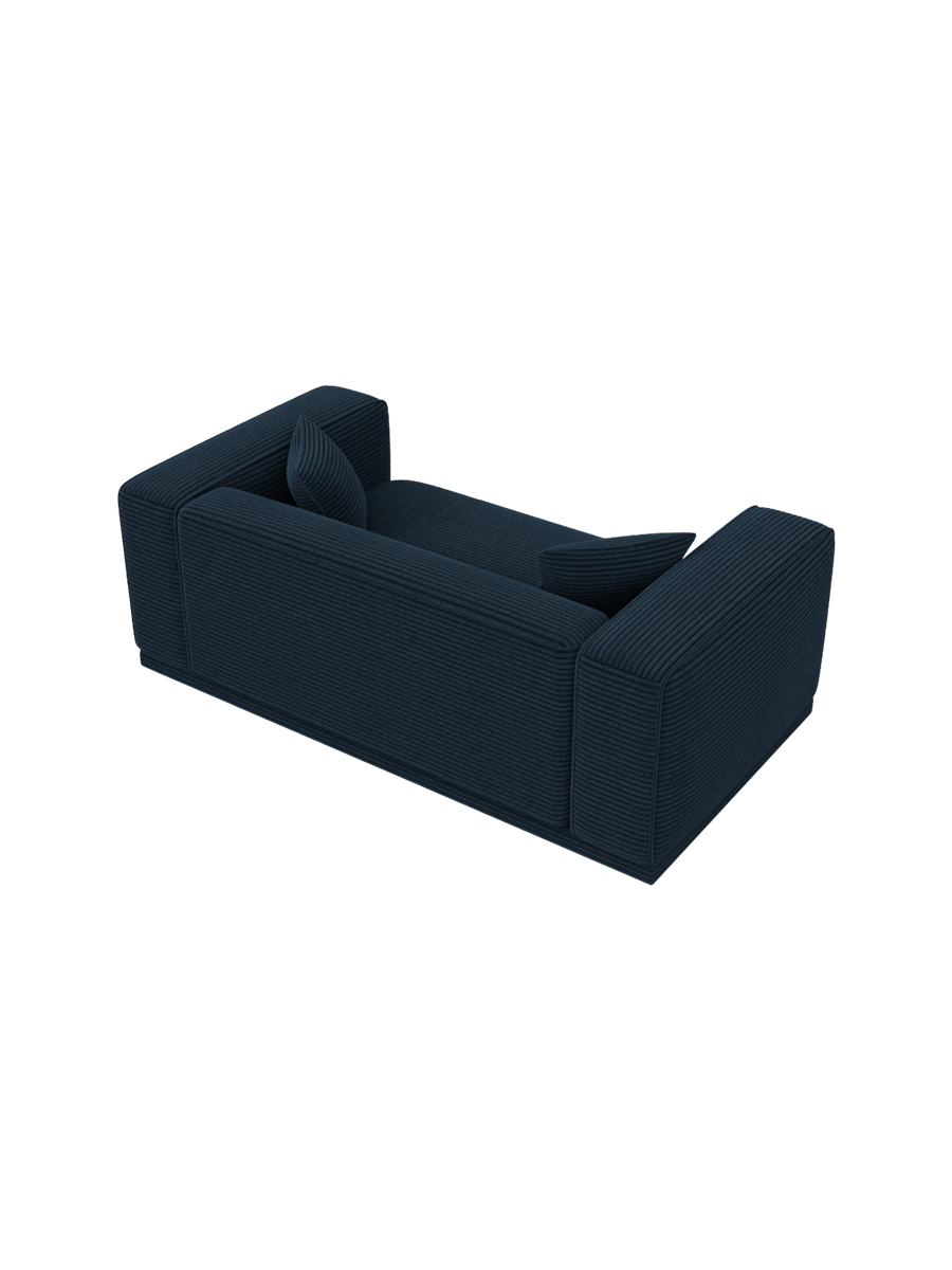 
2-Sitzer Design Sofa „Bellara“, Cordsamt - Cordsamt Dunkelblau