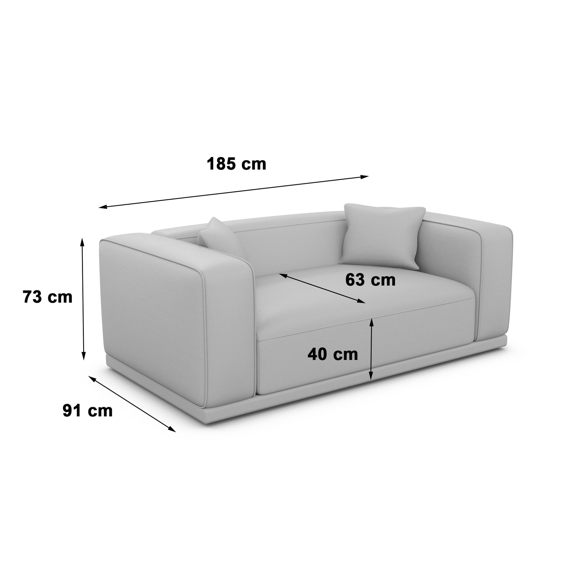 
2-Sitzer Design Sofa „Bellara“, Cordsamt - Cordsamt Dunkelblau