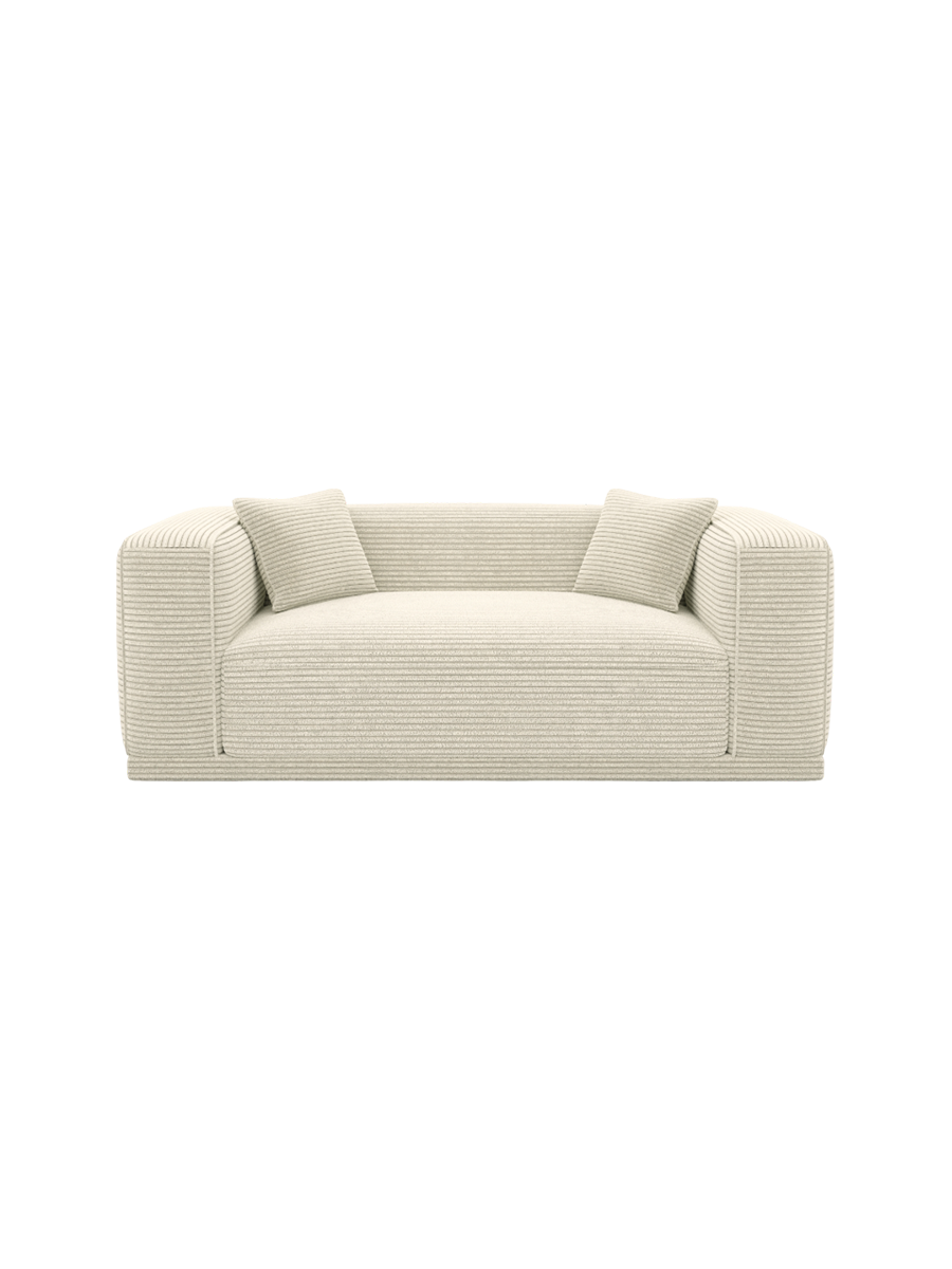 
2-Sitzer Design Sofa „Bellara“, Cordsamt - Cordsamt Dunkelblau