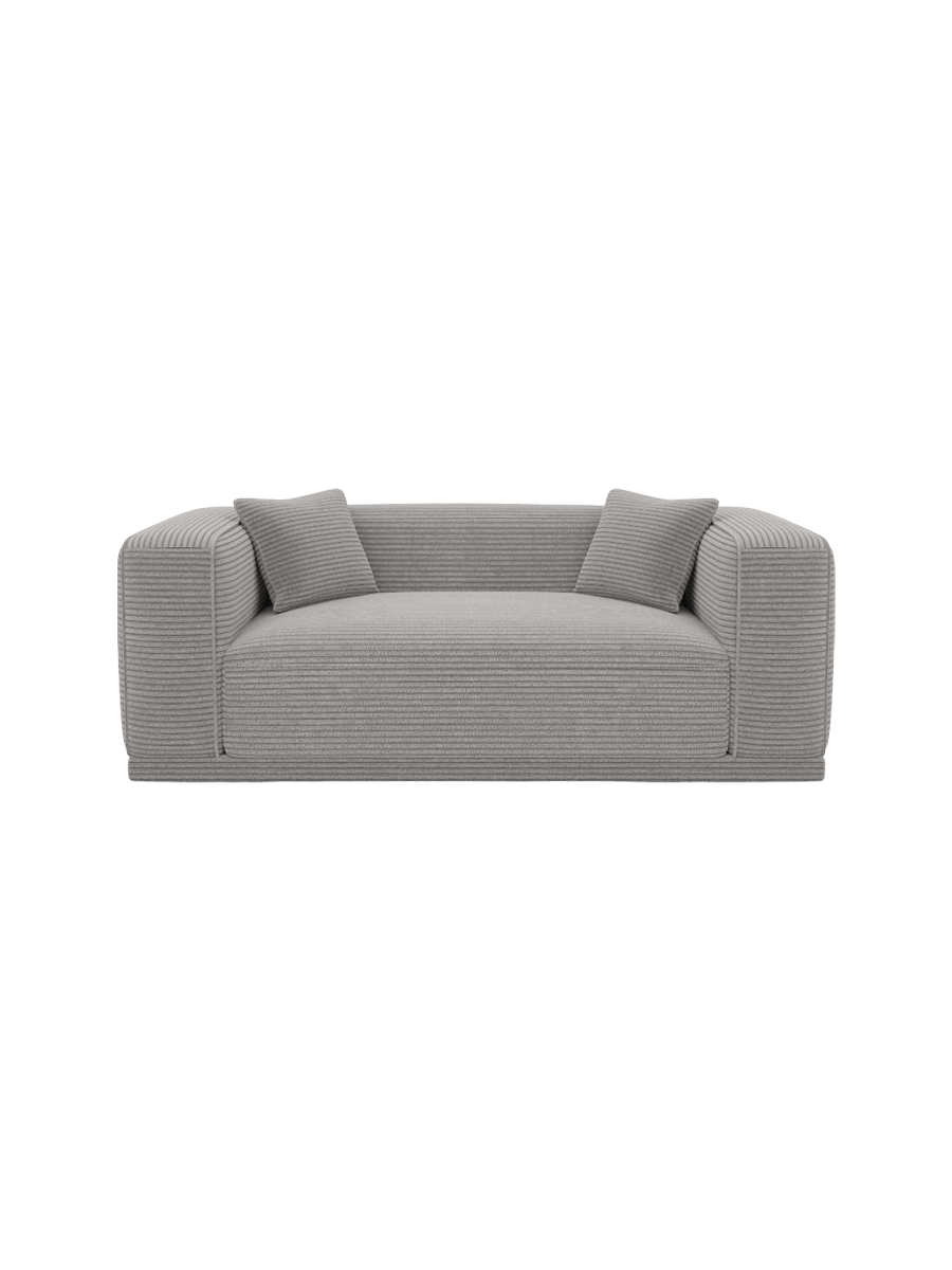 
2-Sitzer Design Sofa „Bellara“, Cordsamt - Cordsamt Dunkelblau