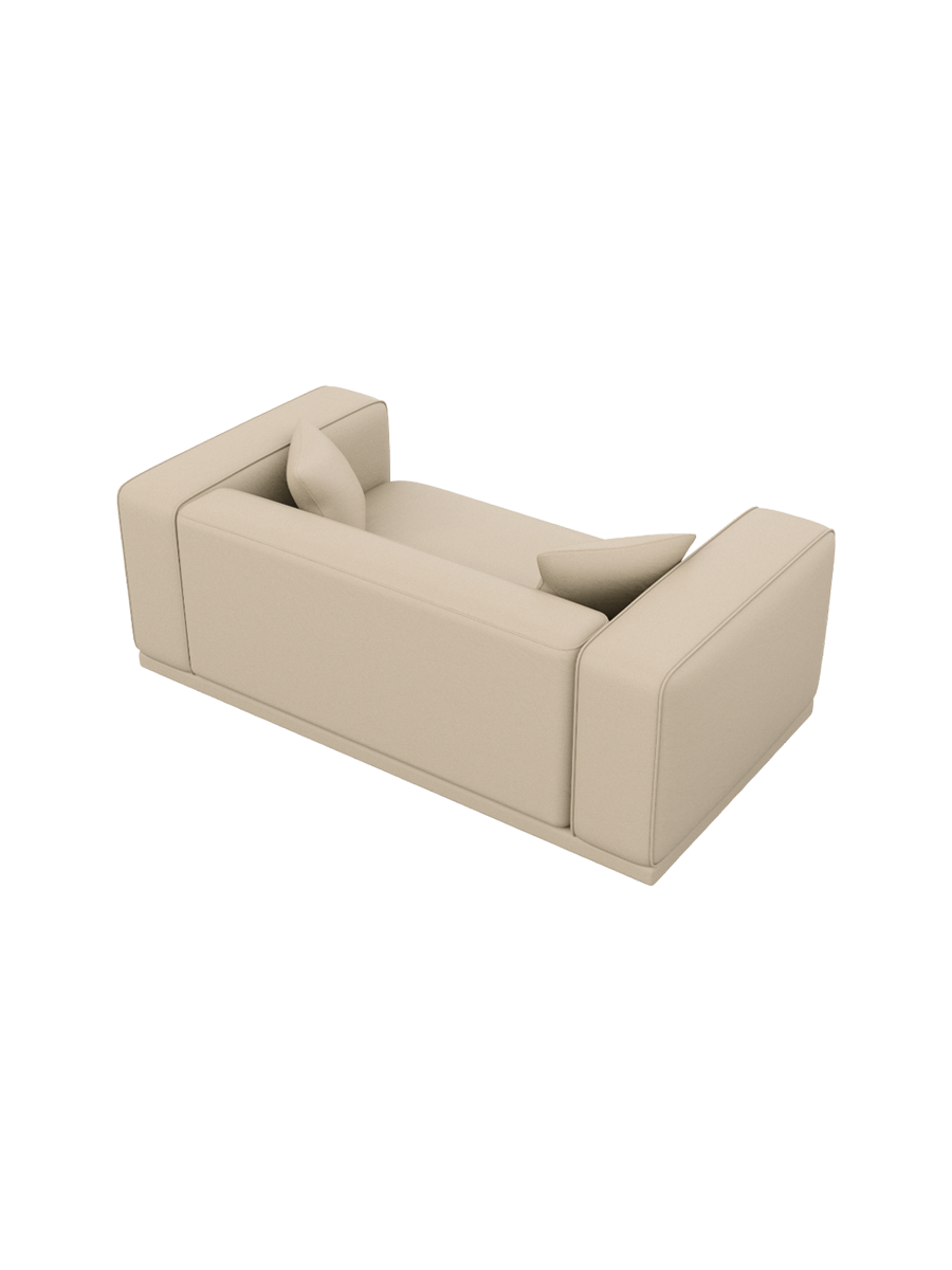 
2-Sitzer Design Echtleder Sofa „Bellara“ - Echtleder Beige