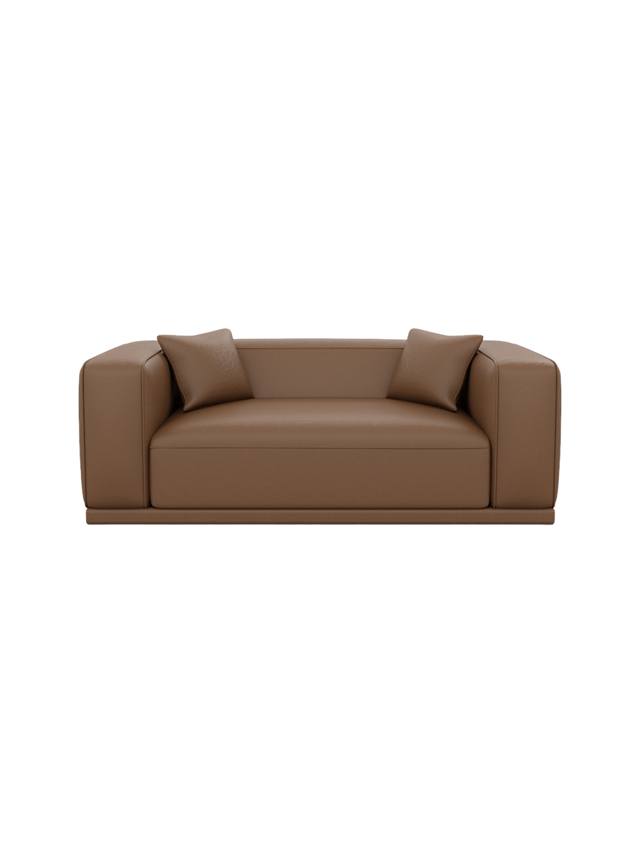 
2-Sitzer Design Echtleder Sofa „Bellara“ - Echtleder Beige