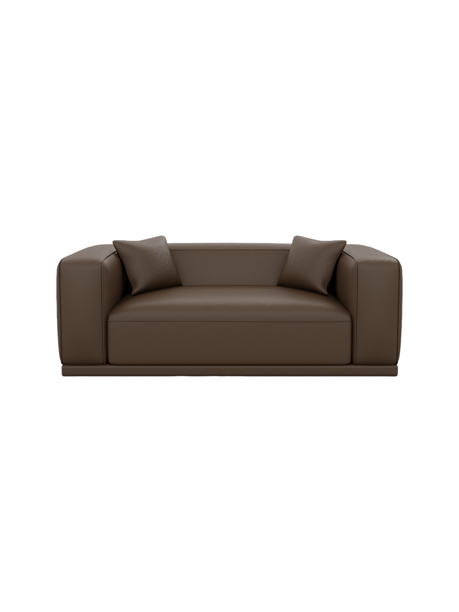 
2-Sitzer Design Echtleder Sofa „Bellara“ - Echtleder Beige