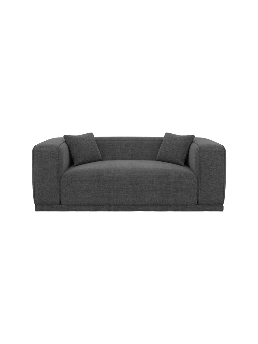
2-Sitzer Design Sofa „Bellara“ mit Strukturstoff-Bezug - Strukturstoff Anthrazit