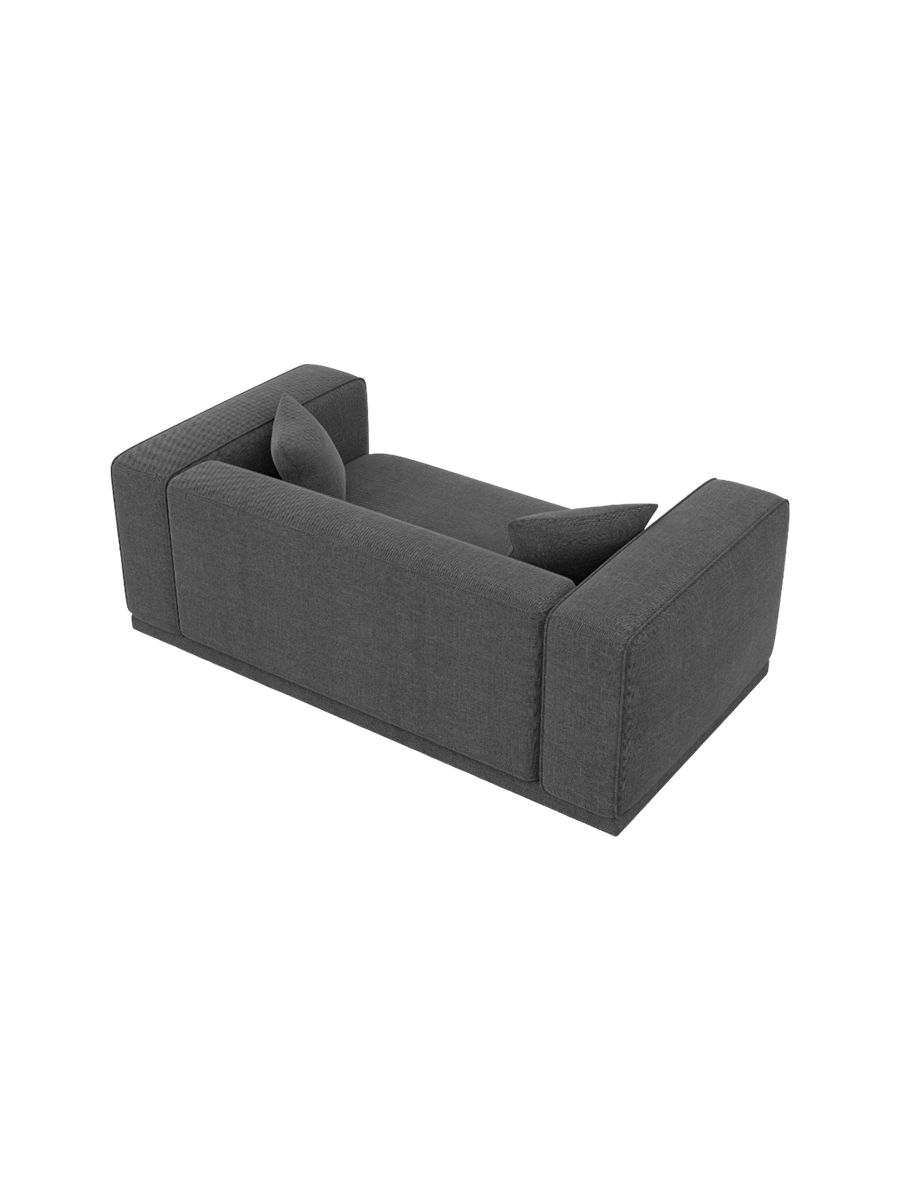 
2-Sitzer Design Sofa „Bellara“ mit Strukturstoff-Bezug - Strukturstoff Anthrazit