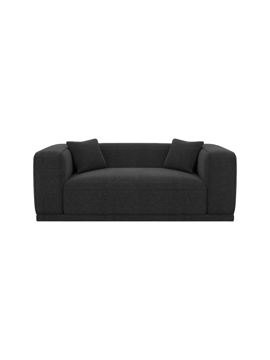 
2-Sitzer Design Sofa „Bellara“ mit Strukturstoff-Bezug - Strukturstoff Anthrazit