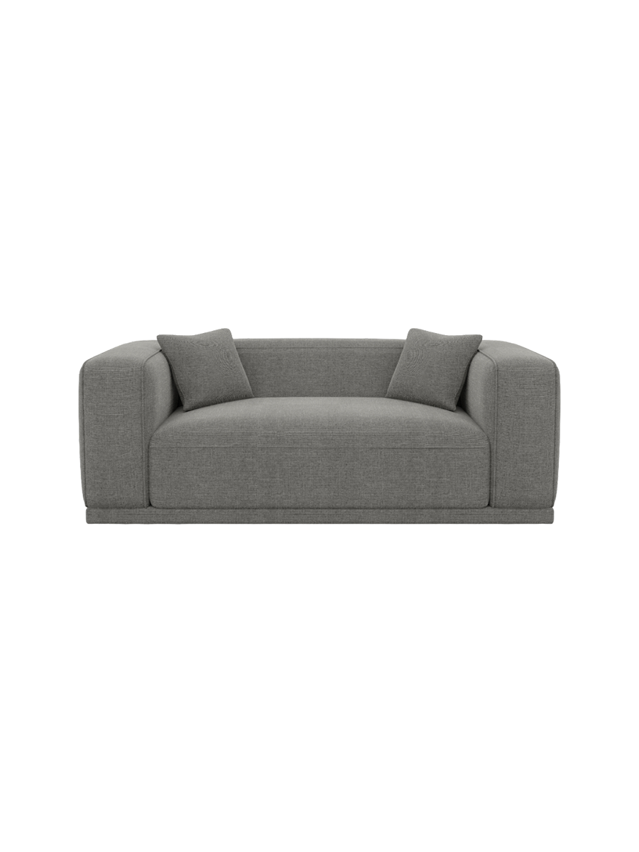 
2-Sitzer Design Sofa „Bellara“ mit Strukturstoff-Bezug - Strukturstoff Anthrazit
