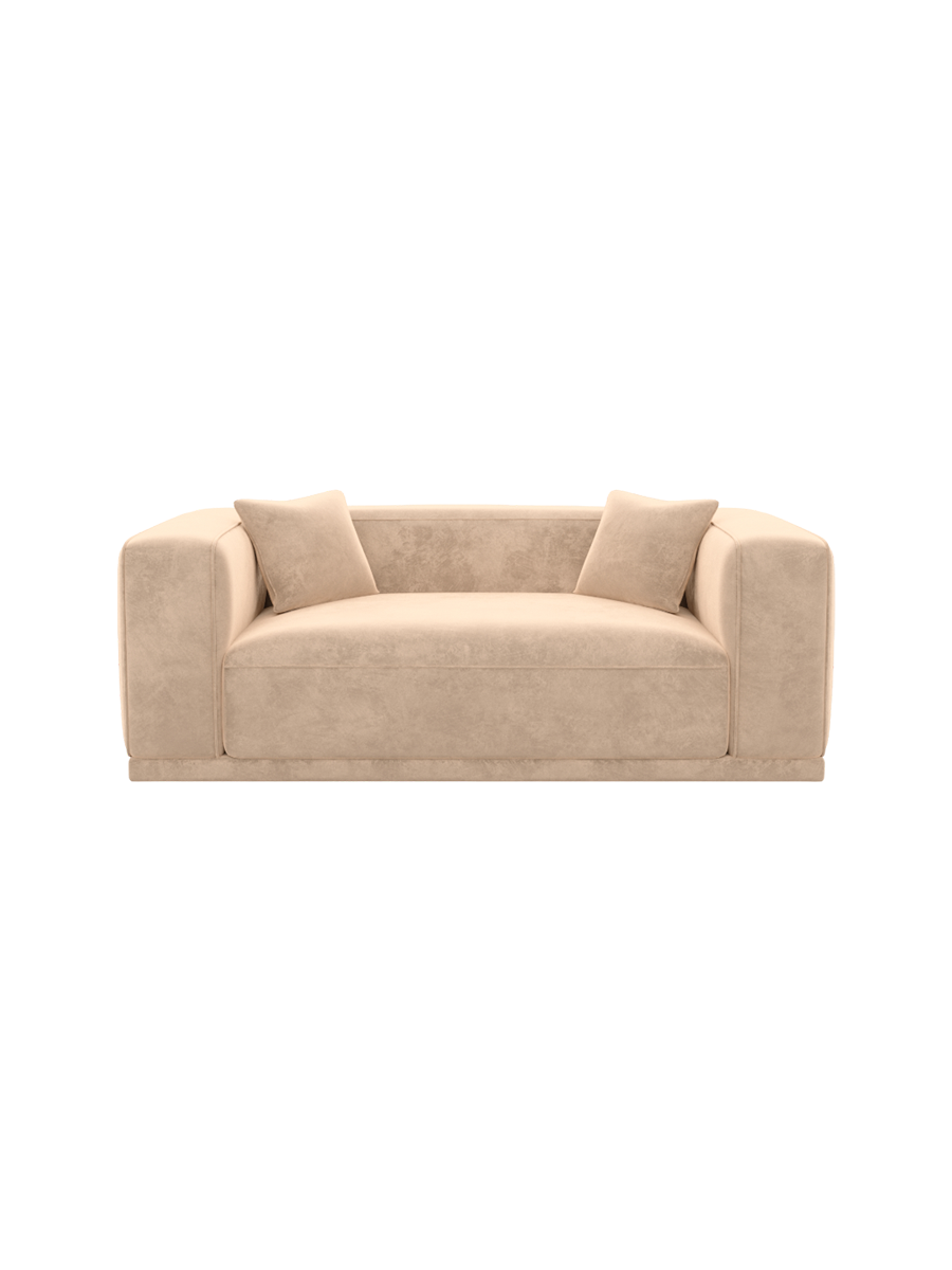 
2-Sitzer Design Sofa „Bellara“ mit Samtbezug - Samtbezug Königsblau