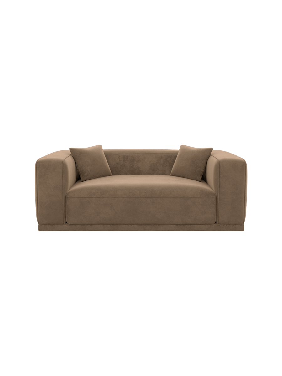 
2-Sitzer Design Sofa „Bellara“ mit Samtbezug - Samtbezug Königsblau