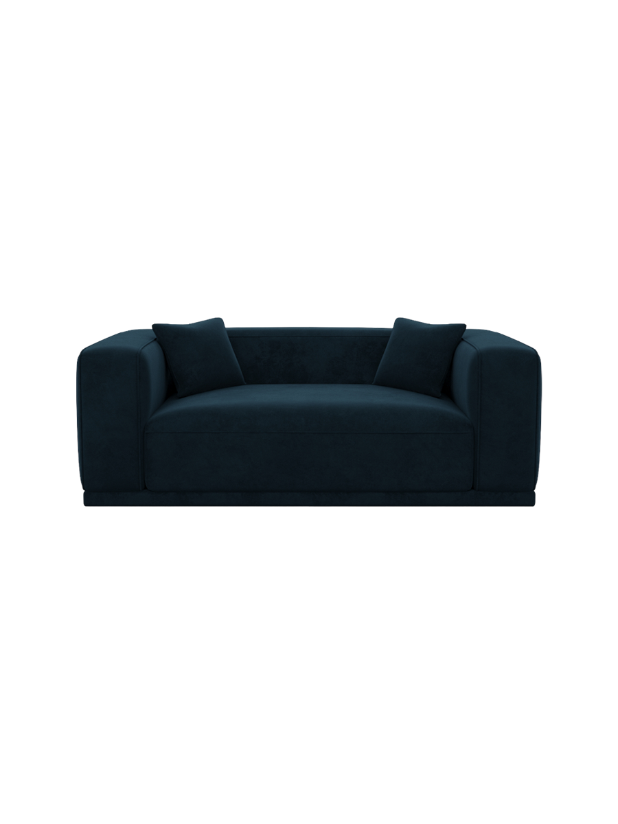 
2-Sitzer Design Sofa „Bellara“ mit Samtbezug - Samtbezug Königsblau
