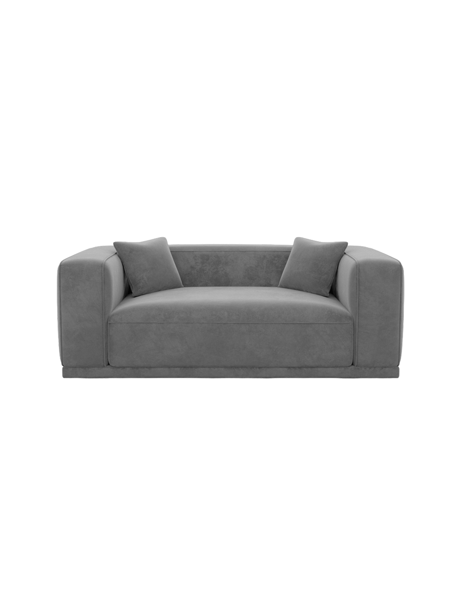 
2-Sitzer Design Sofa „Bellara“ mit Samtbezug - Samtbezug Königsblau