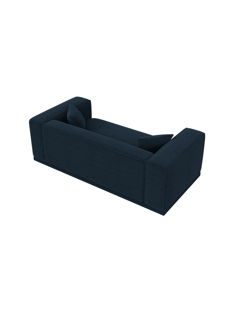 
3-Sitzer Design Sofa „Bellara“, Cordsamt - Cordsamt Dunkelblau