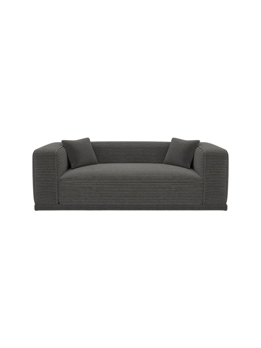 
3-Sitzer Design Sofa „Bellara“, Cordsamt - Cordsamt Dunkelblau