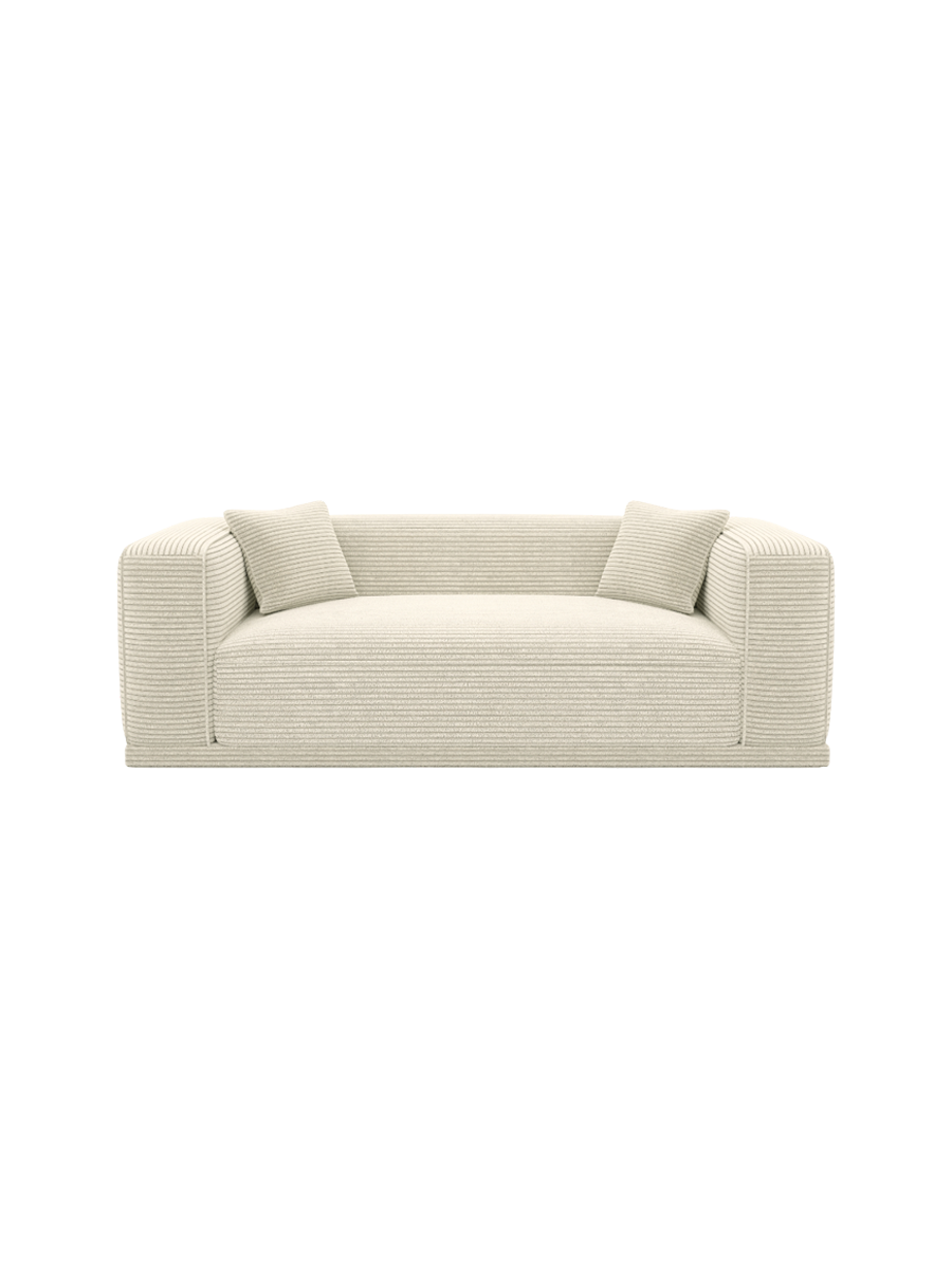 
3-Sitzer Design Sofa „Bellara“, Cordsamt - Cordsamt Dunkelblau