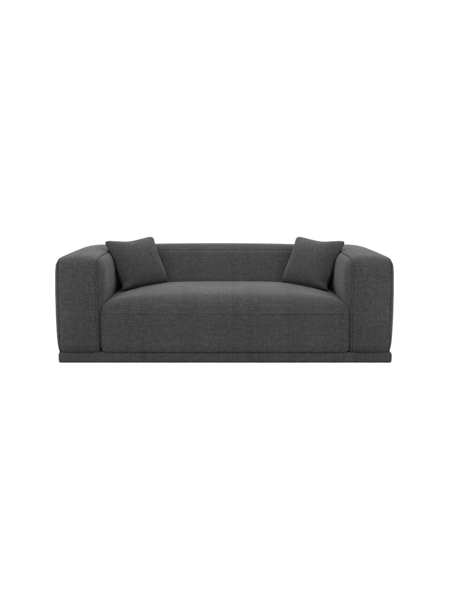 
3-Sitzer Design Sofa „Bellara“ mit Strukturstoff-Bezug - Strukturstoff Anthrazit