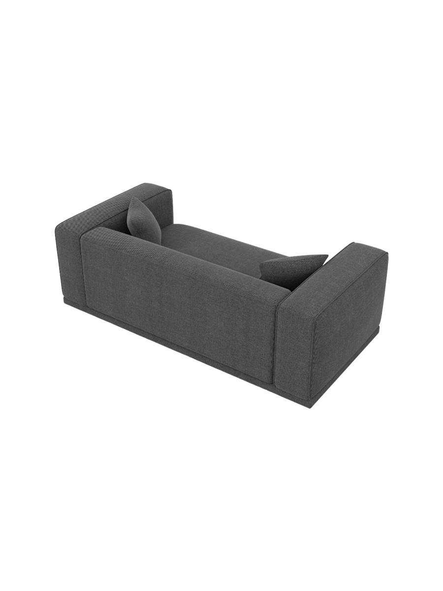
3-Sitzer Design Sofa „Bellara“ mit Strukturstoff-Bezug - Strukturstoff Anthrazit