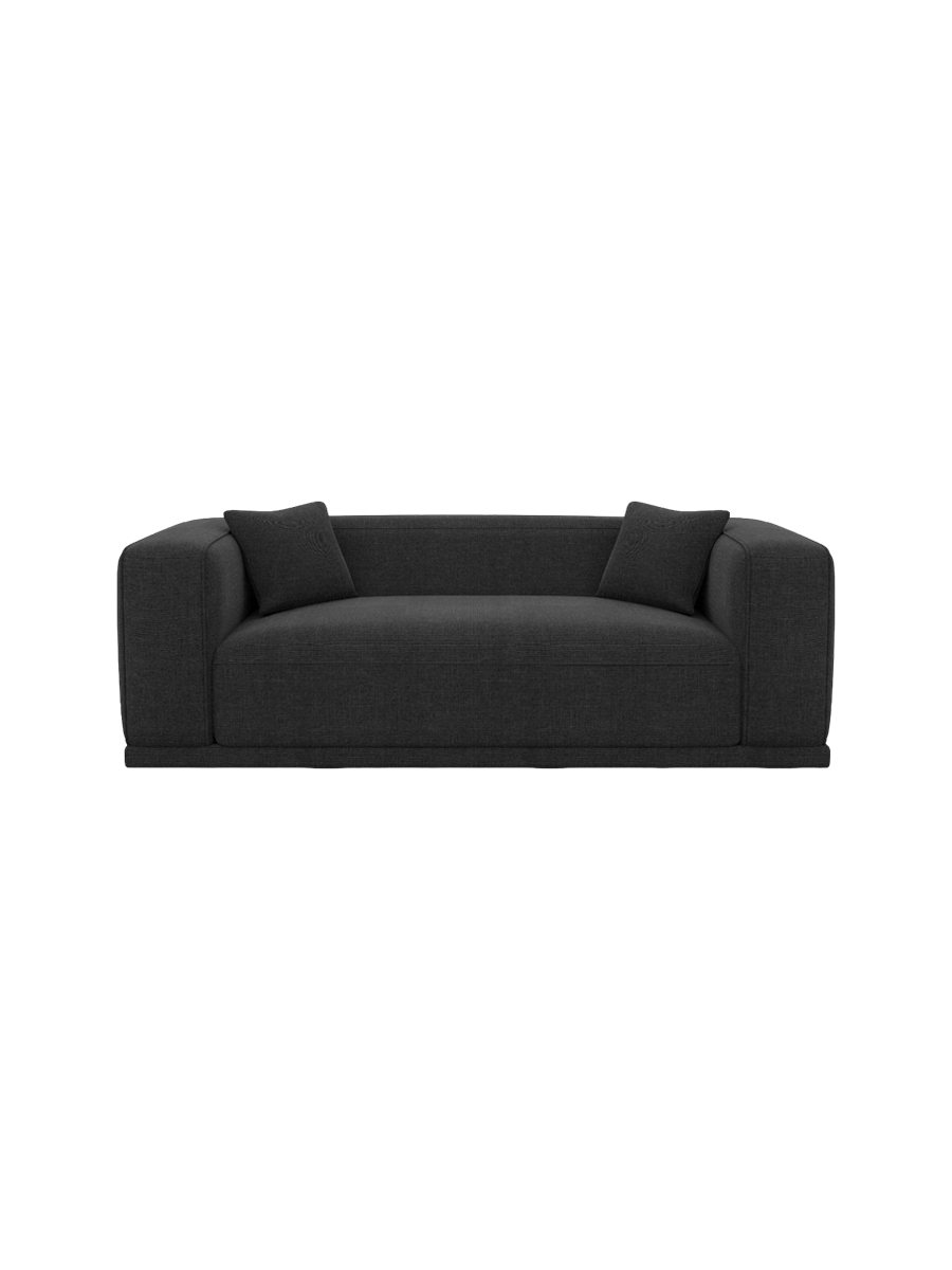 
3-Sitzer Design Sofa „Bellara“ mit Strukturstoff-Bezug - Strukturstoff Anthrazit