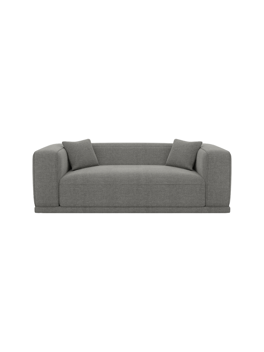 
3-Sitzer Design Sofa „Bellara“ mit Strukturstoff-Bezug - Strukturstoff Anthrazit