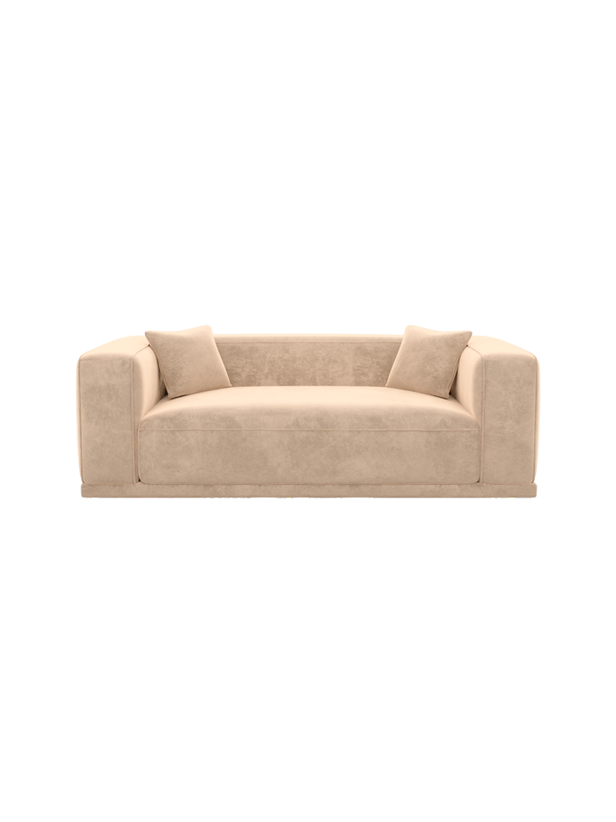 
3-Sitzer Design Sofa „Bellara“ mit Samtbezug - Samtbezug Königsblau