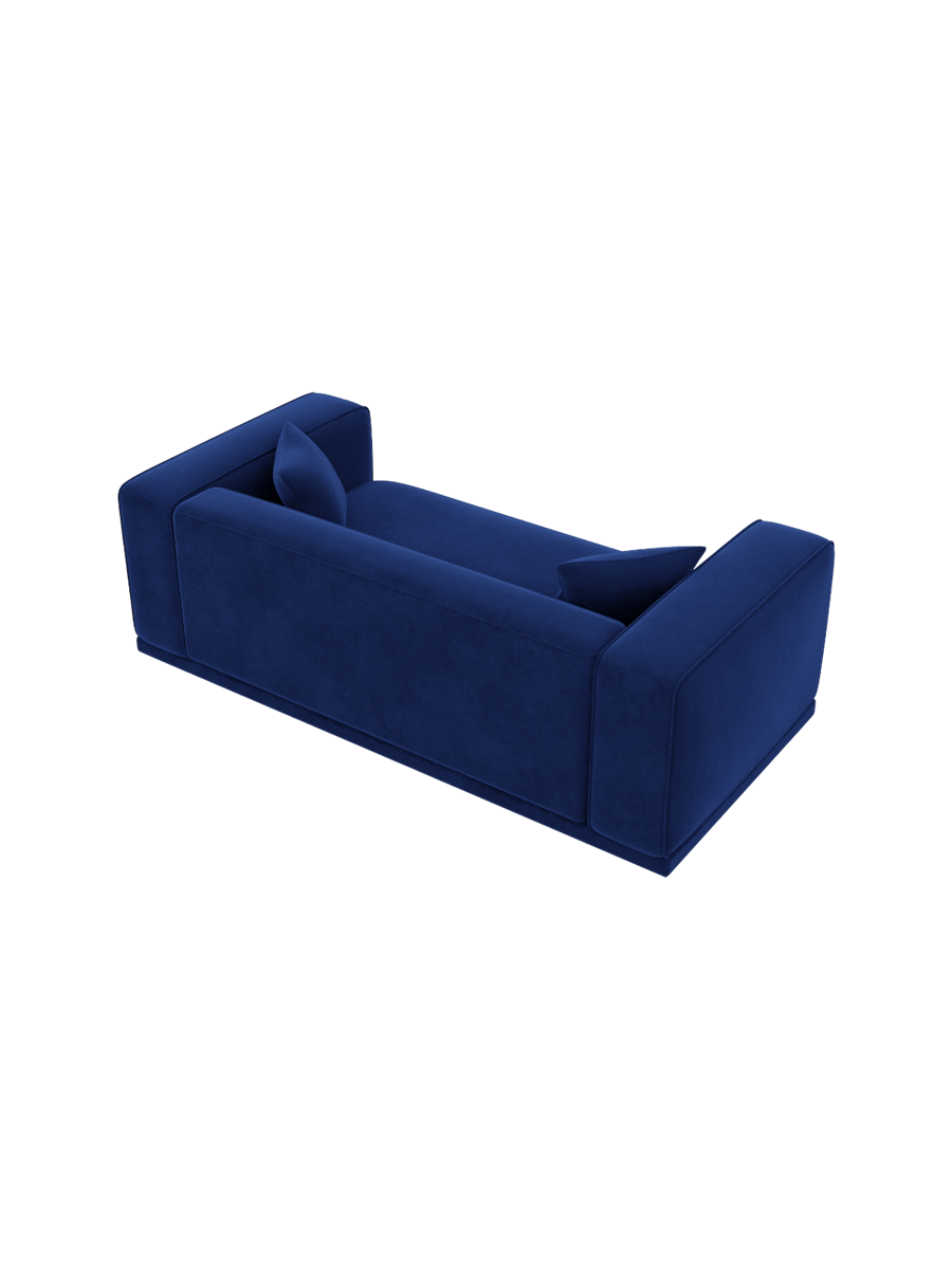 
3-Sitzer Design Sofa „Bellara“ mit Samtbezug - Samtbezug Königsblau