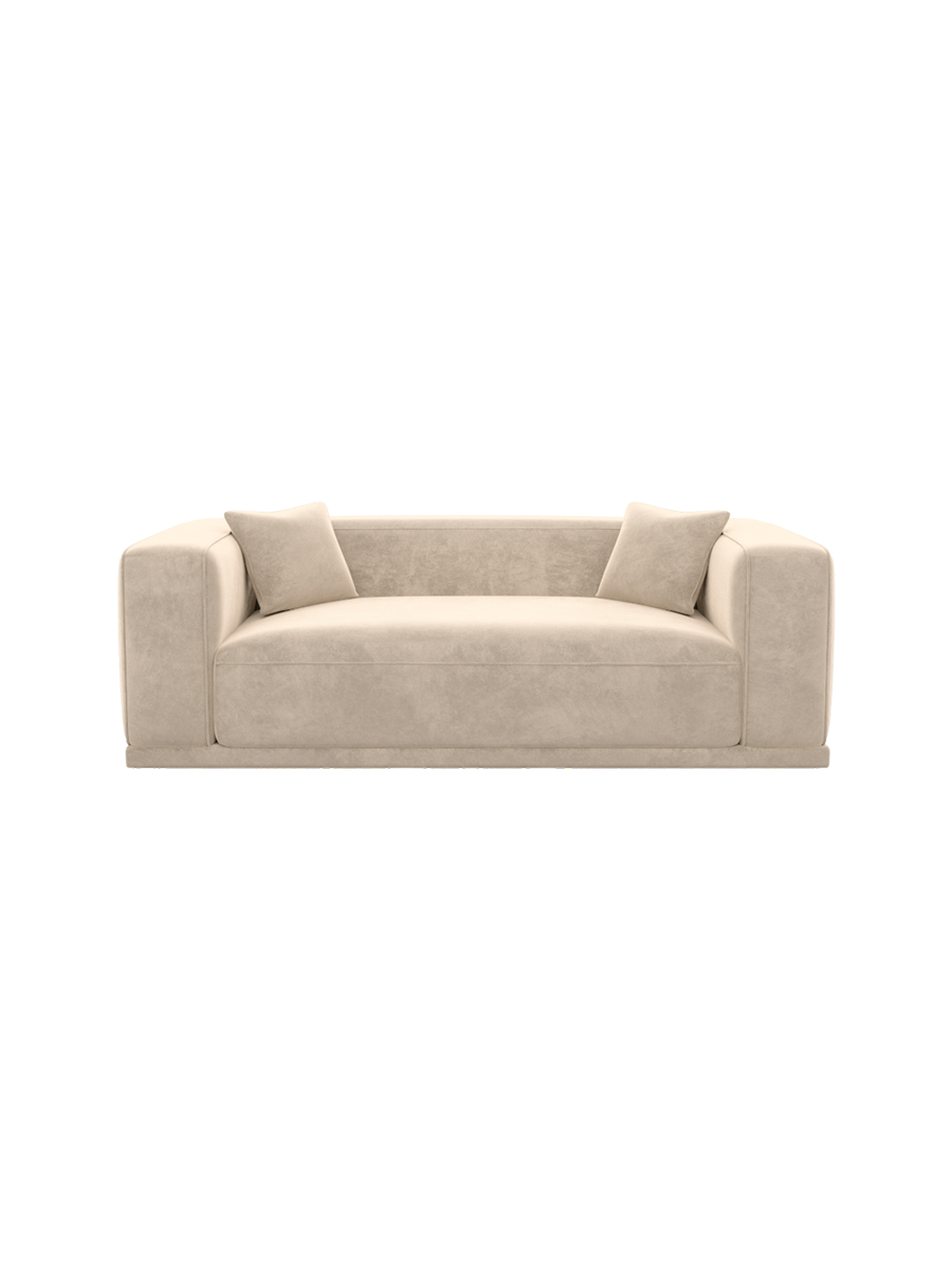 
3-Sitzer Design Sofa „Bellara“ mit Samtbezug - Samtbezug Königsblau