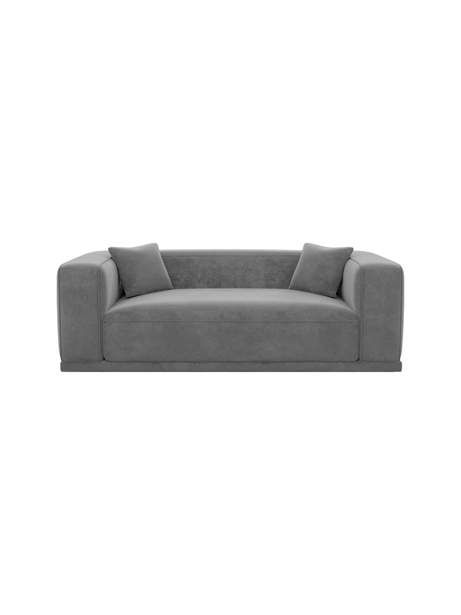 
3-Sitzer Design Sofa „Bellara“ mit Samtbezug - Samtbezug Königsblau