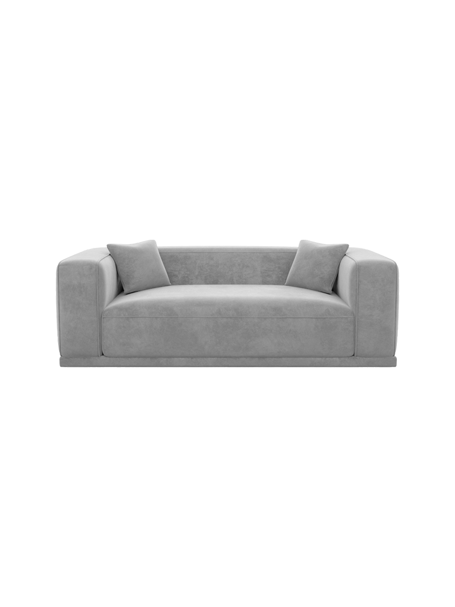 
3-Sitzer Design Sofa „Bellara“ mit Samtbezug - Samtbezug Königsblau