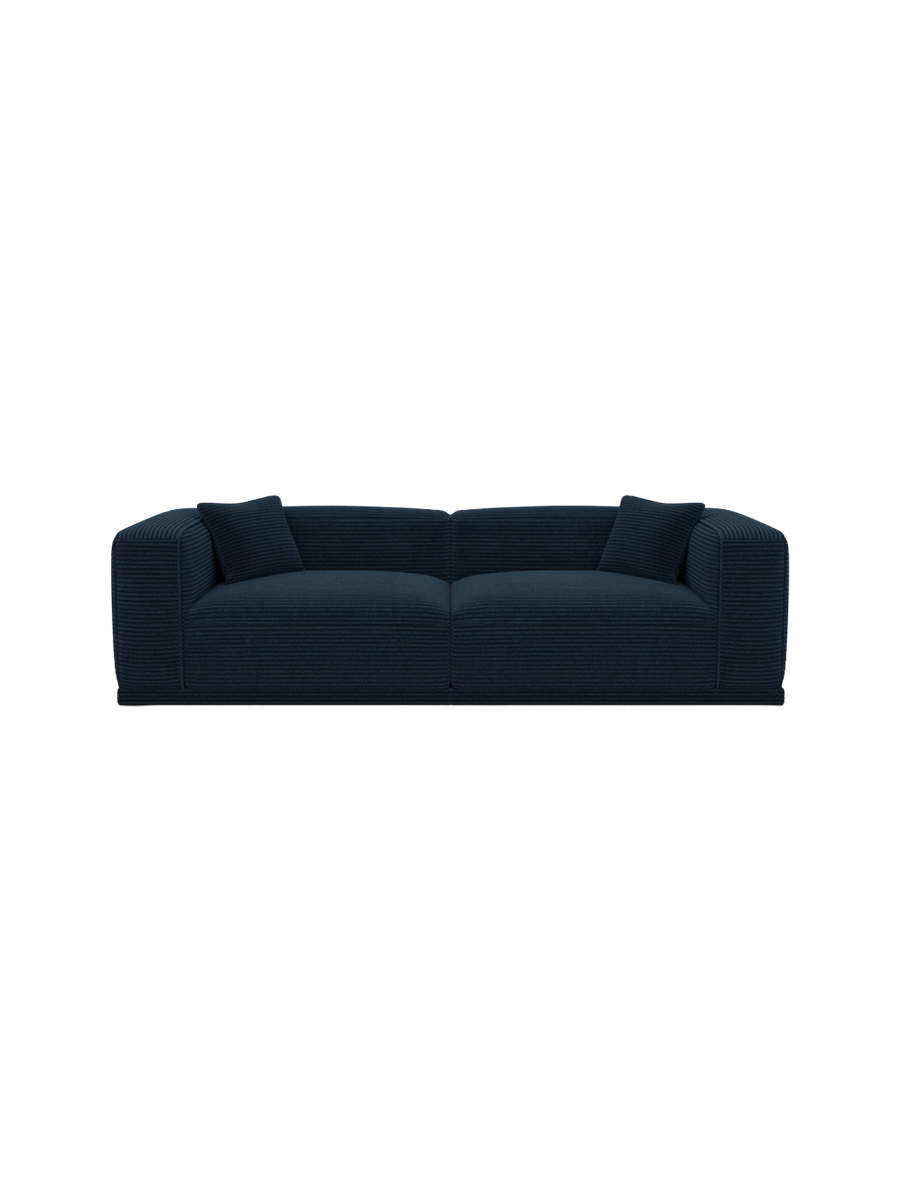 
4-Sitzer Design Sofa „Bellara“, Cordsamt - Cordsamt Dunkelblau