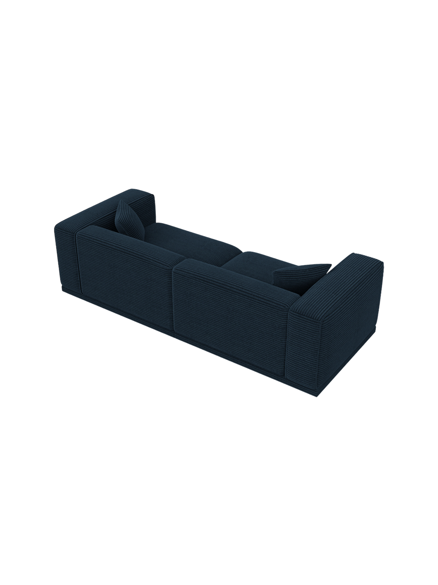 
4-Sitzer Design Sofa „Bellara“, Cordsamt - Cordsamt Dunkelblau