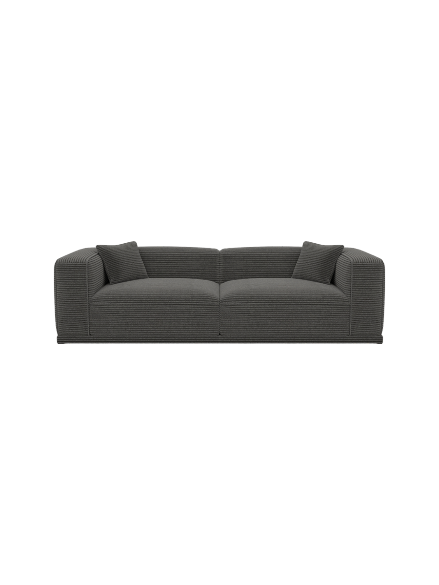 
4-Sitzer Design Sofa „Bellara“, Cordsamt - Cordsamt Dunkelblau